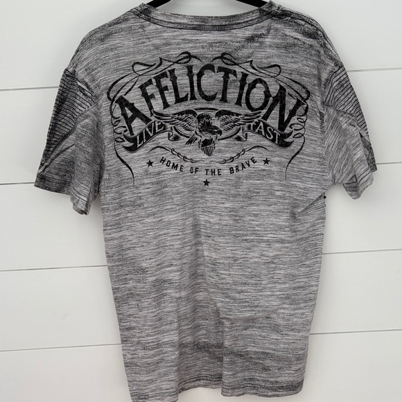 Affliction Black and Gray Graphic Tee - Picture 6 of 8